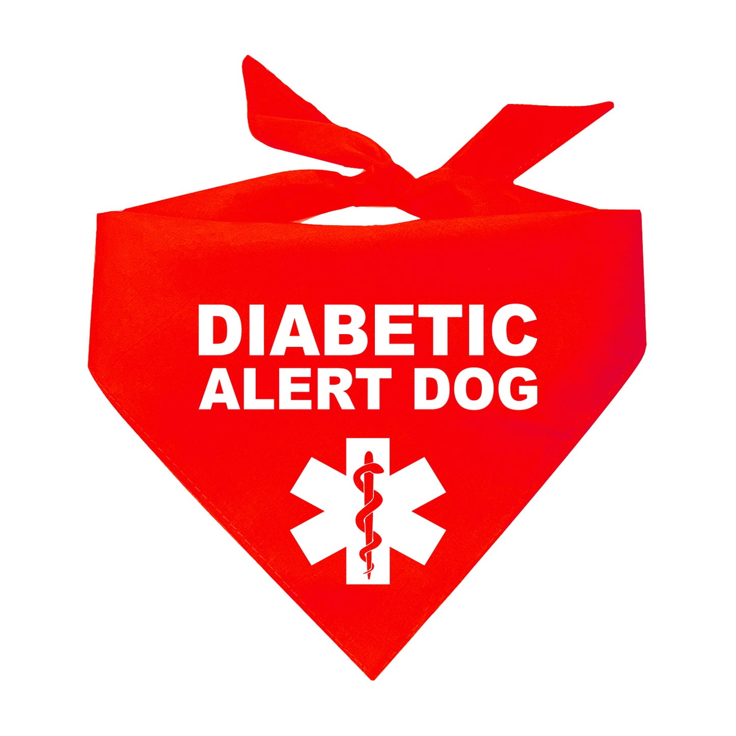 Diabetic Alert Dog Triangle Dog Bandana (Assorted Colors)