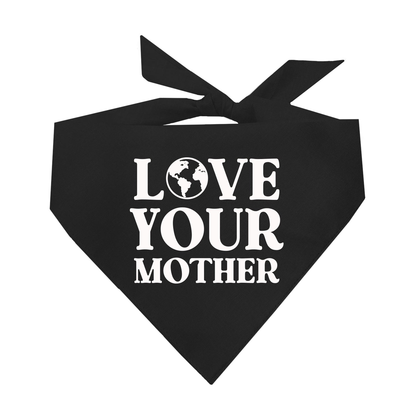 Love Your Mother Earth Love Your Planet Triangle Dog Bandana (Assorted Colors)