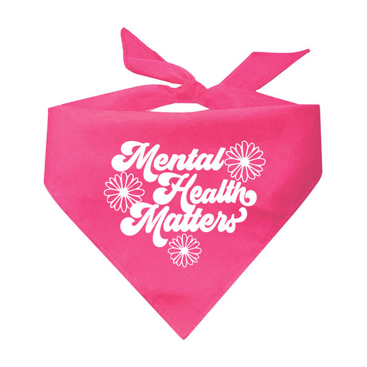 Mental Health Matters Spread Awareness Triangle Dog Bandana (Assorted Colors)