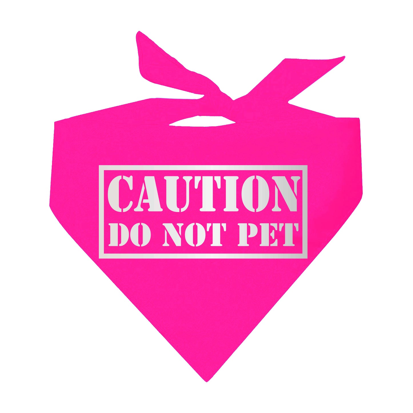 Caution Do Not Pet Reflective Neon Triangle Dog Bandana