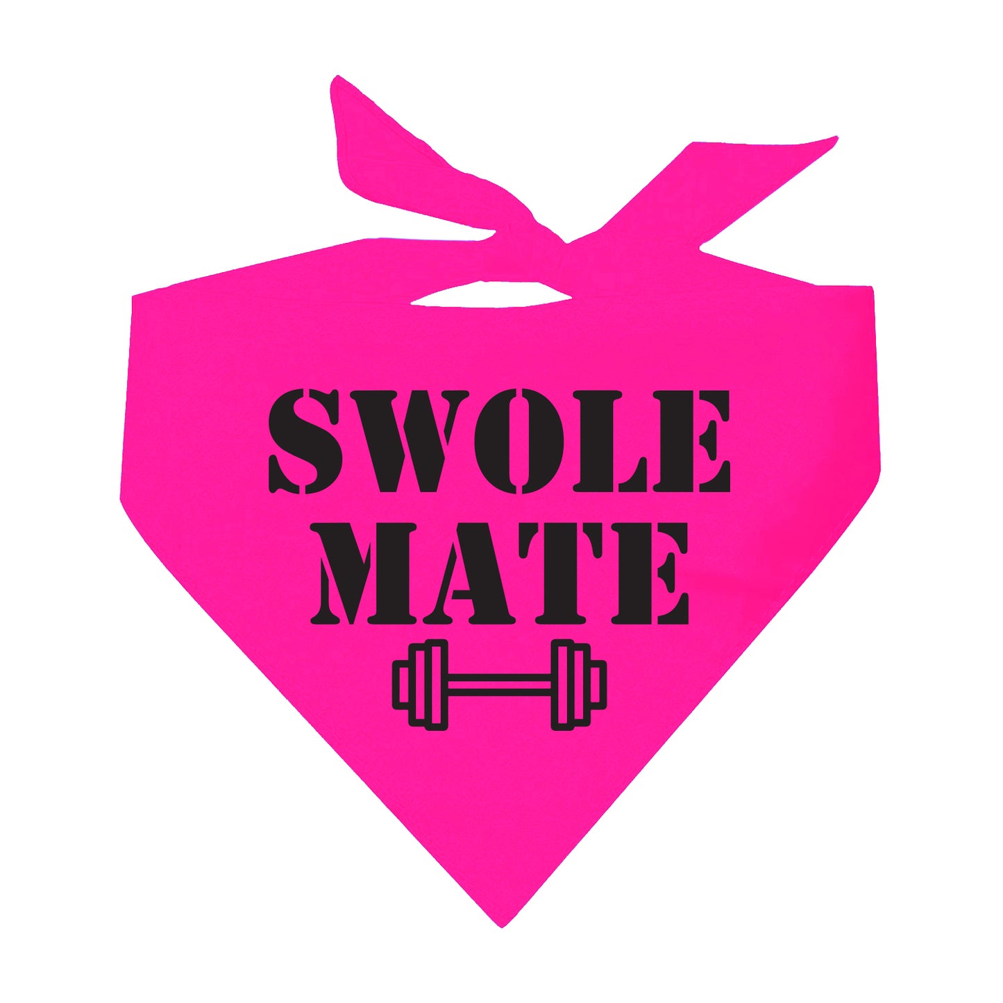 Swole Mate Barbell Neon Triangle Dog Bandana