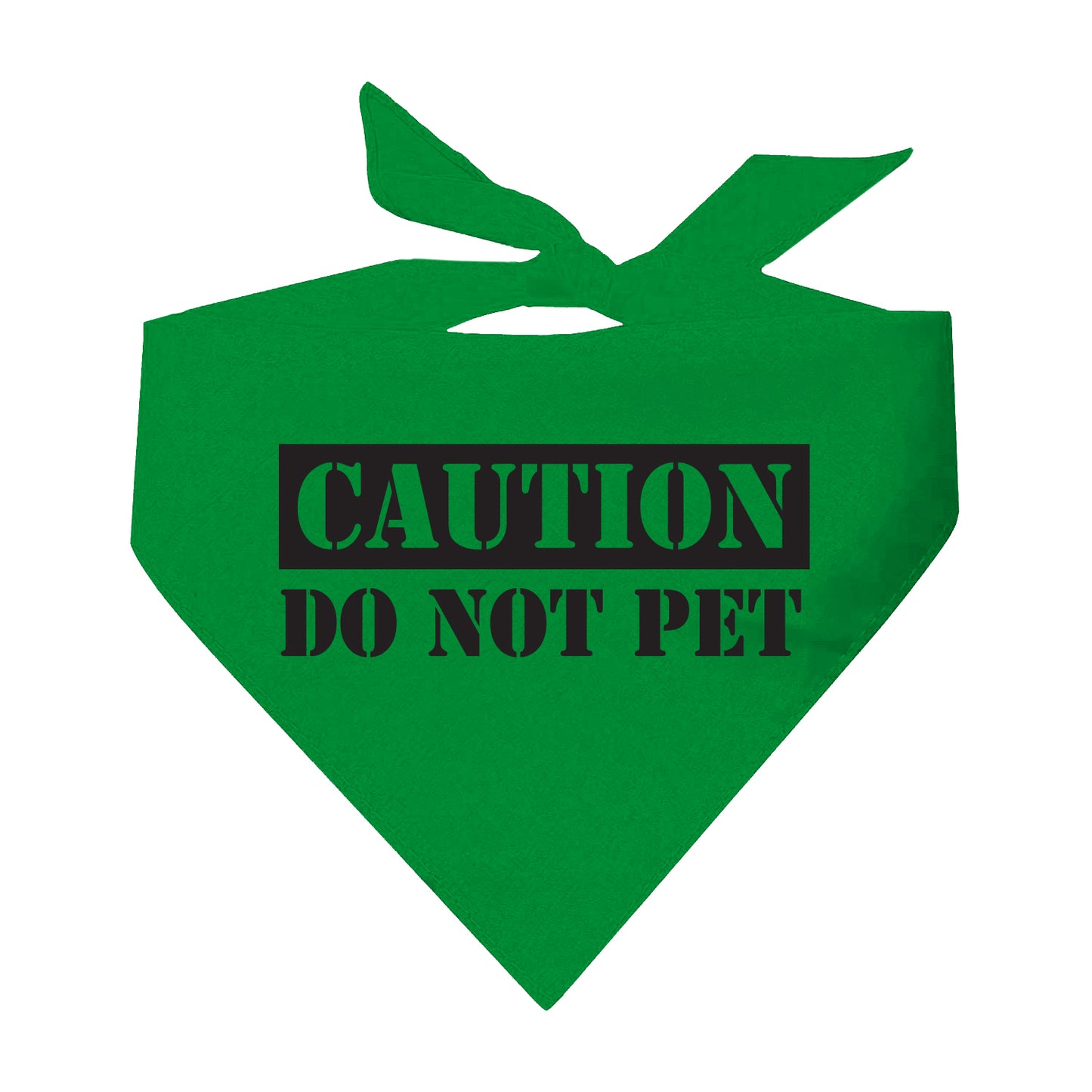 Caution Do Not Pet Triangle Dog Bandana