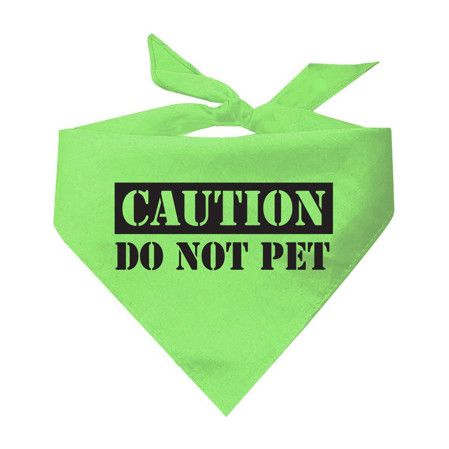 Caution Do Not Pet Triangle Dog Bandana