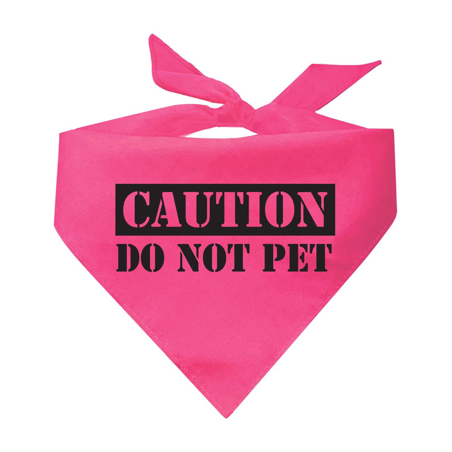 Caution Do Not Pet Triangle Dog Bandana