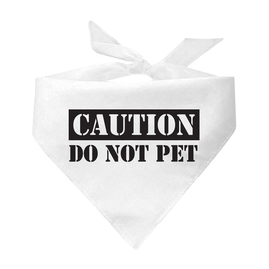 Caution Do Not Pet Triangle Dog Bandana