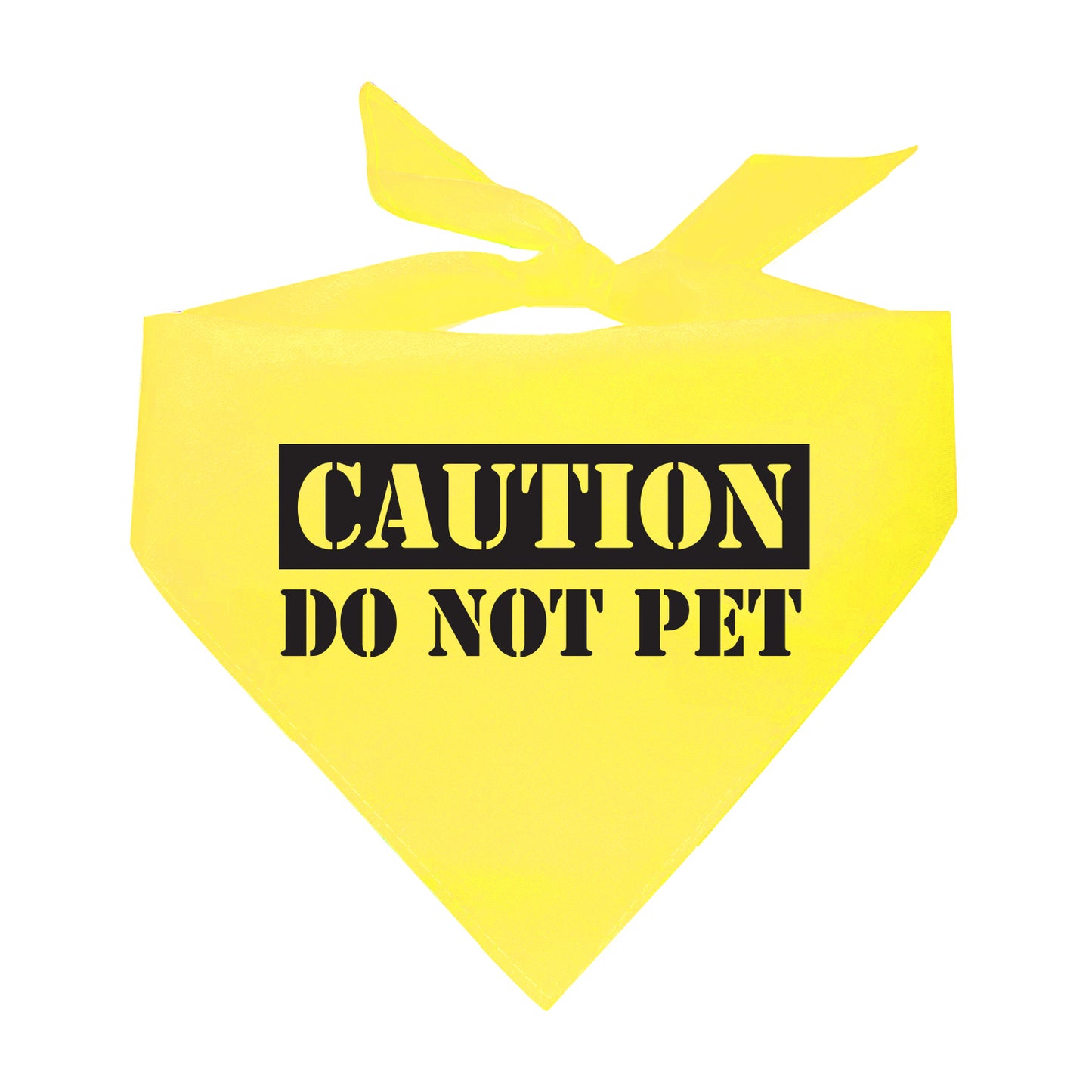 Caution Do Not Pet Triangle Dog Bandana