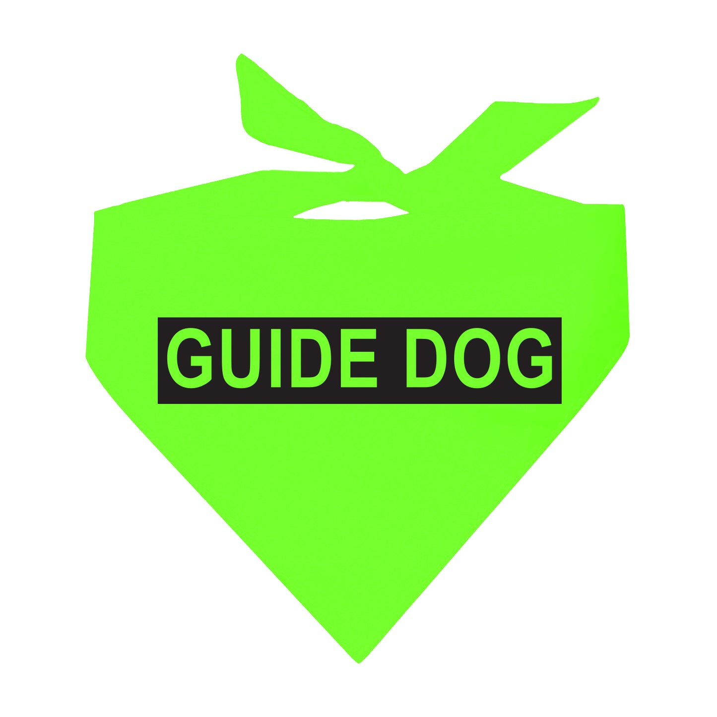 Guide Dog Neon Triangle Dog Bandana