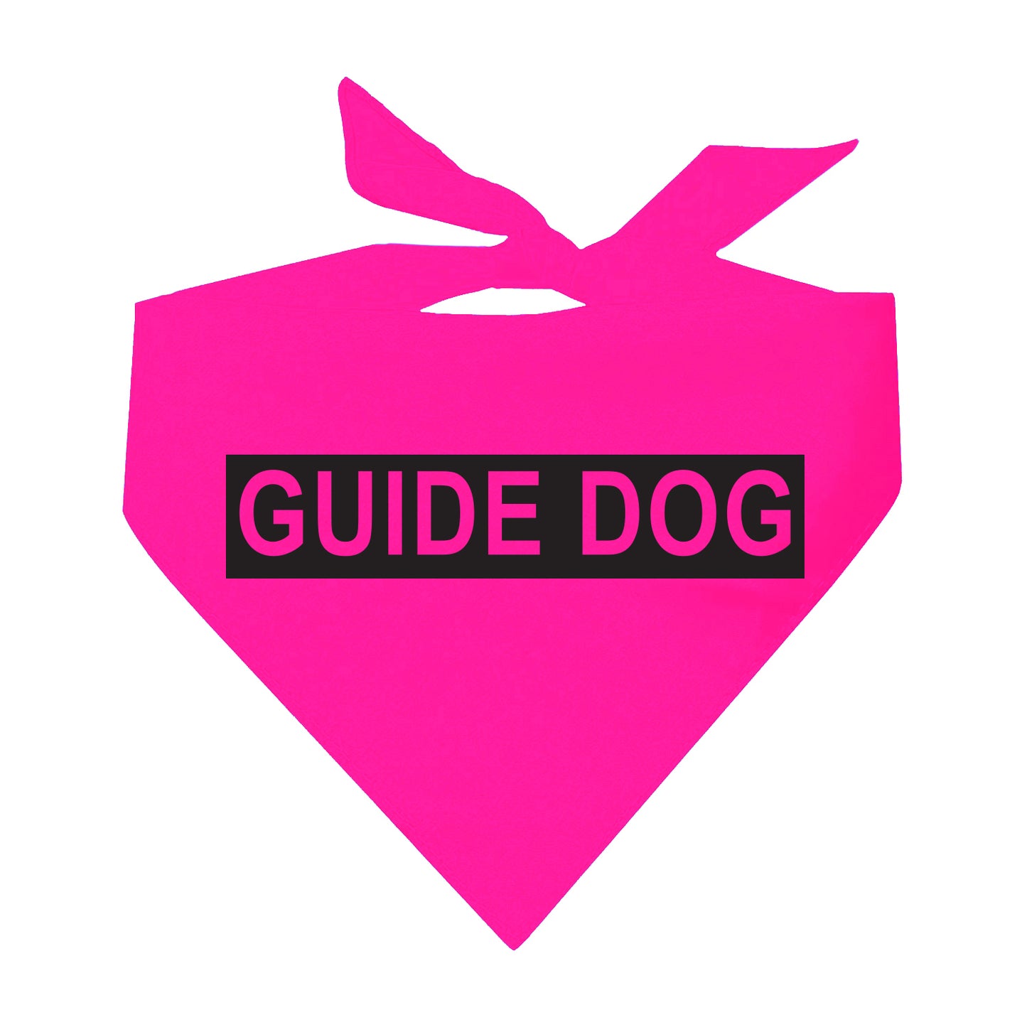 Guide Dog Neon Triangle Dog Bandana