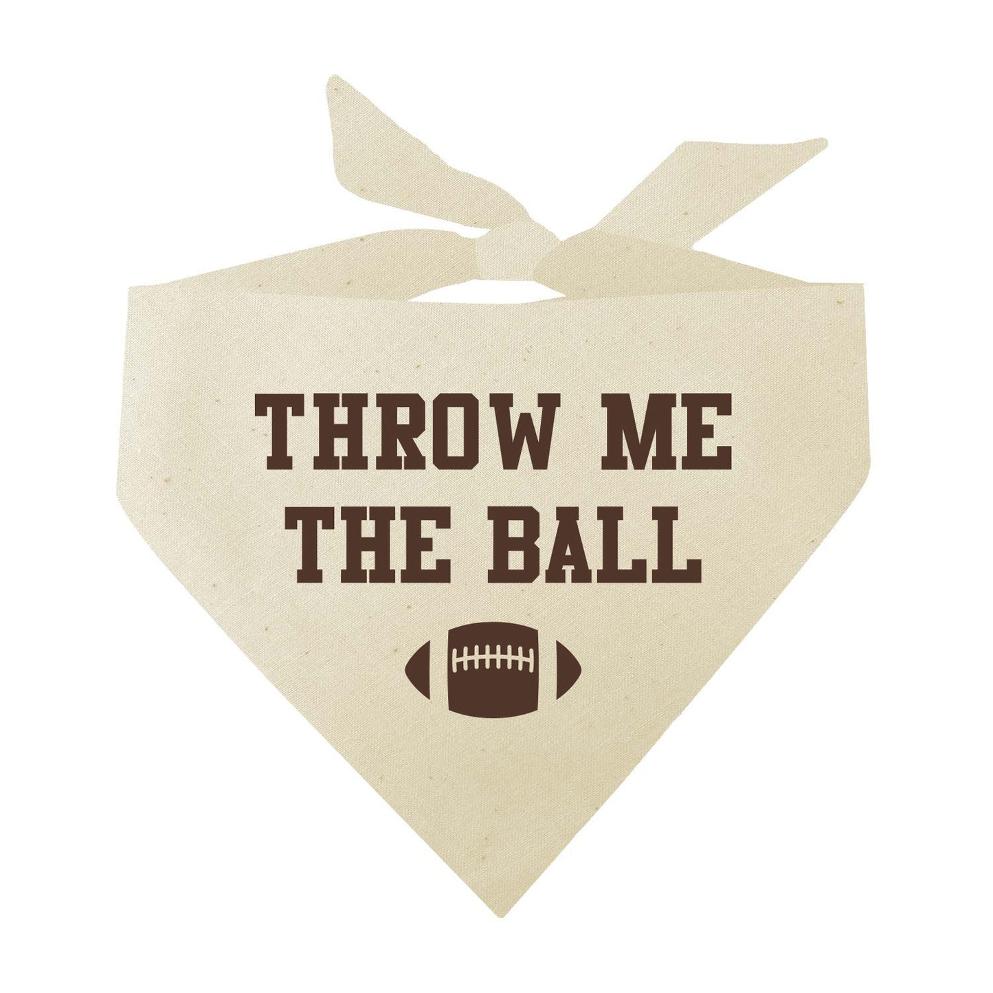 Throw Me The Ball Football Season Triangle Dog Bandana