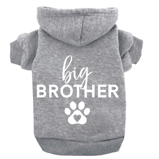 Big Brother Heart Paw Dog Hoodie