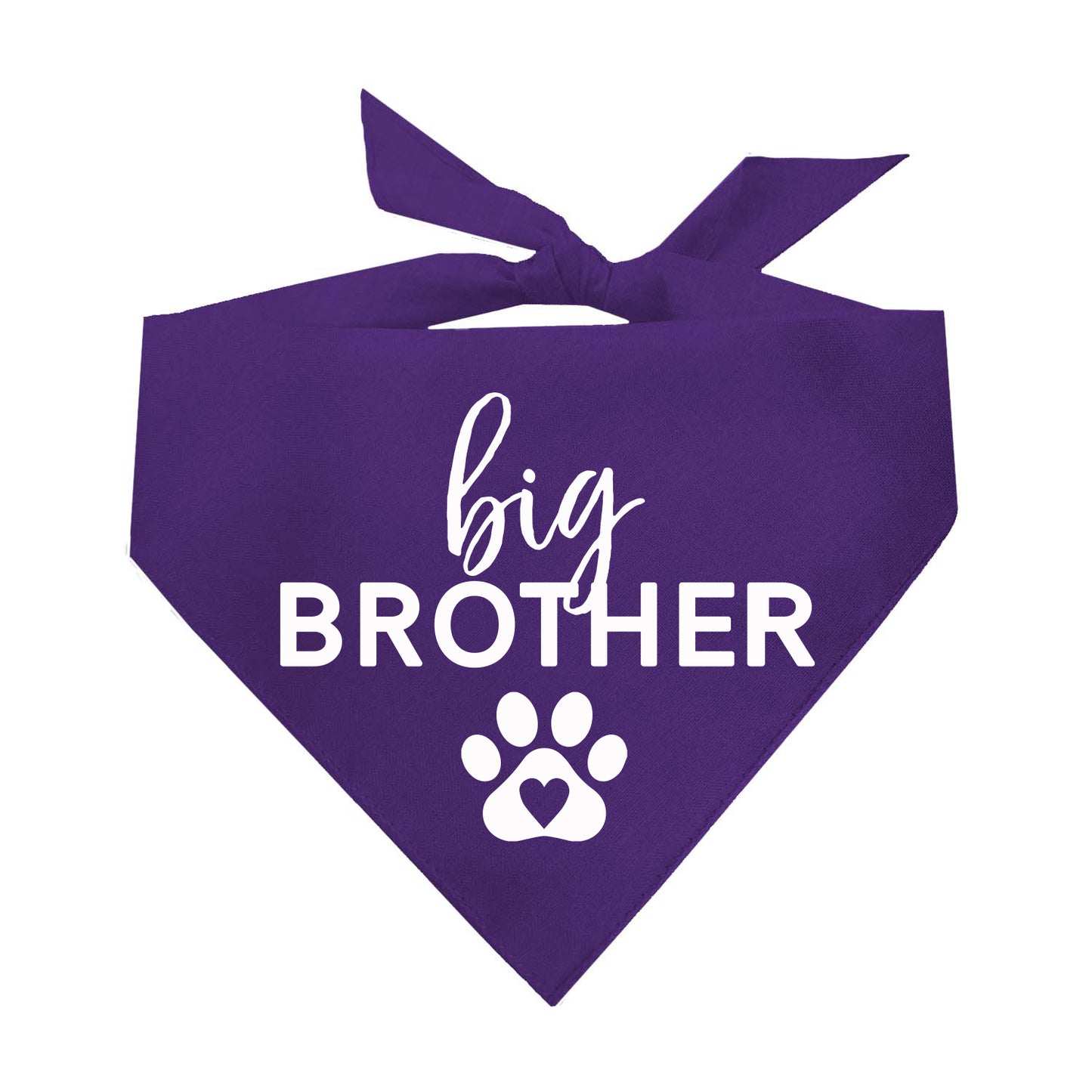 Big Brother Heart Paw Triangle Dog Bandana