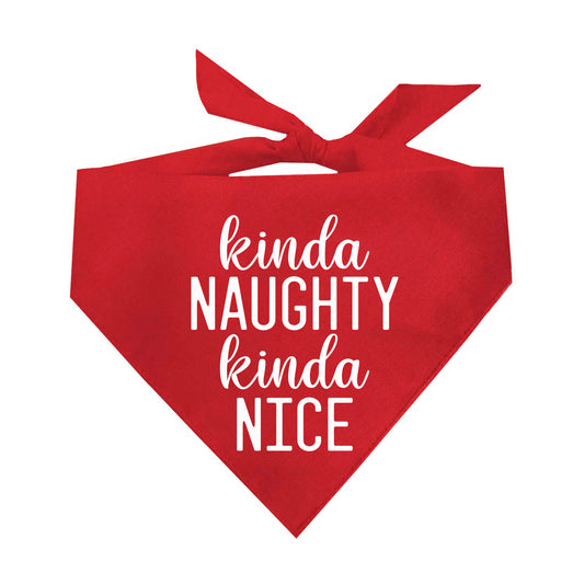 Kinda Naughty Kinda Nice Triangle Dog Bandana