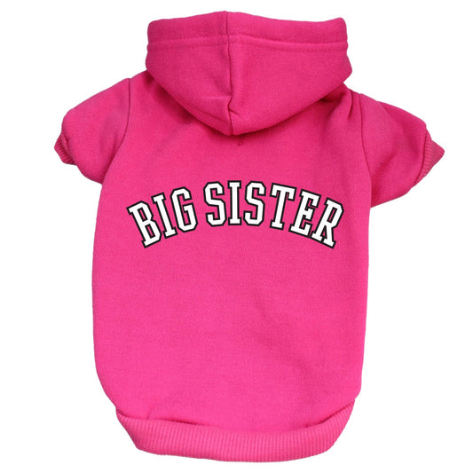 Big Sister (B&W) Dog Hoodie