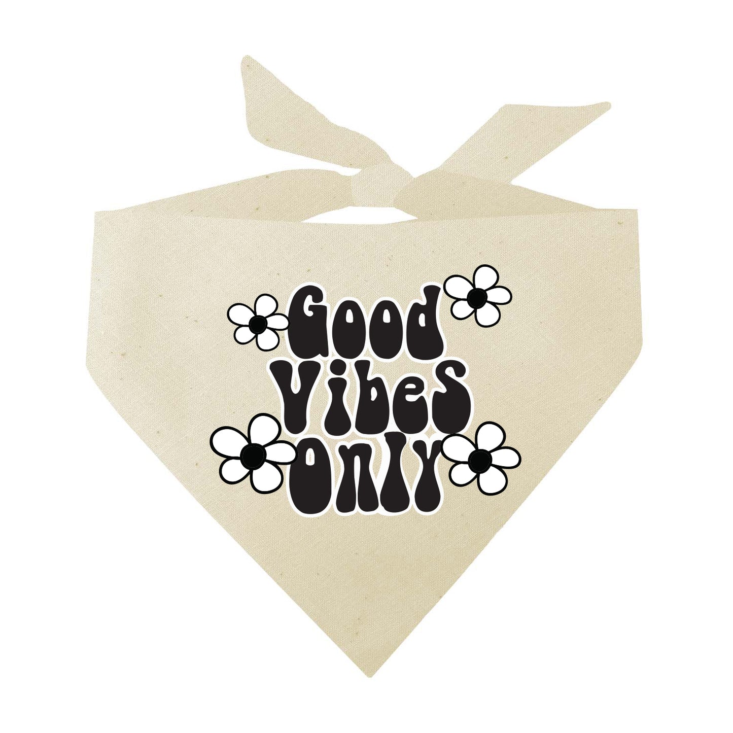 Good Vibes Only Triangle Dog Bandana