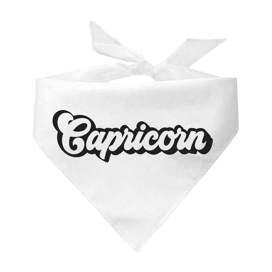 Capricorn Zodiac Retro Style Horoscope Triangle Dog Bandana