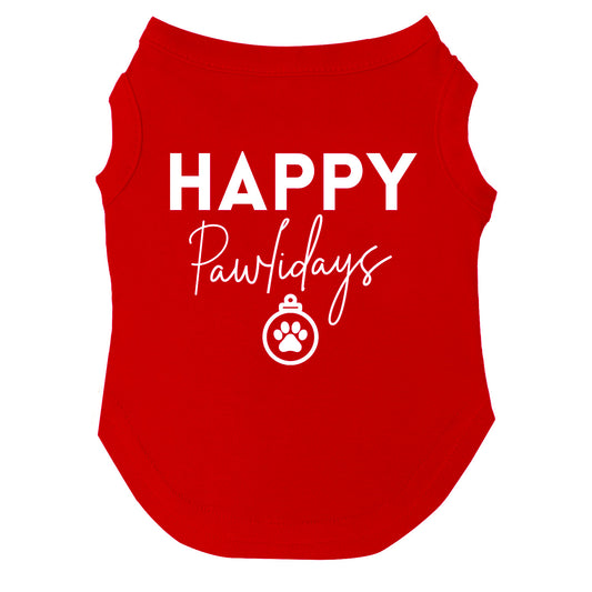 Happy Pawlidays Dog Tee