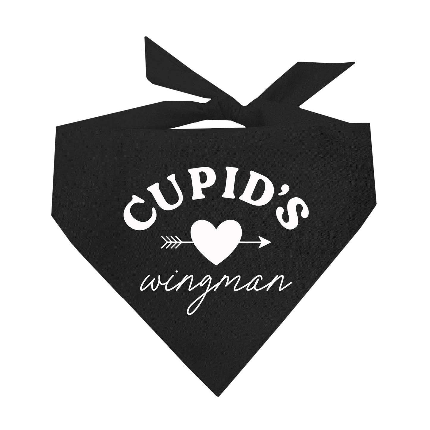 Cupid's Wingman Valentine's Day Triangle Dog Bandana