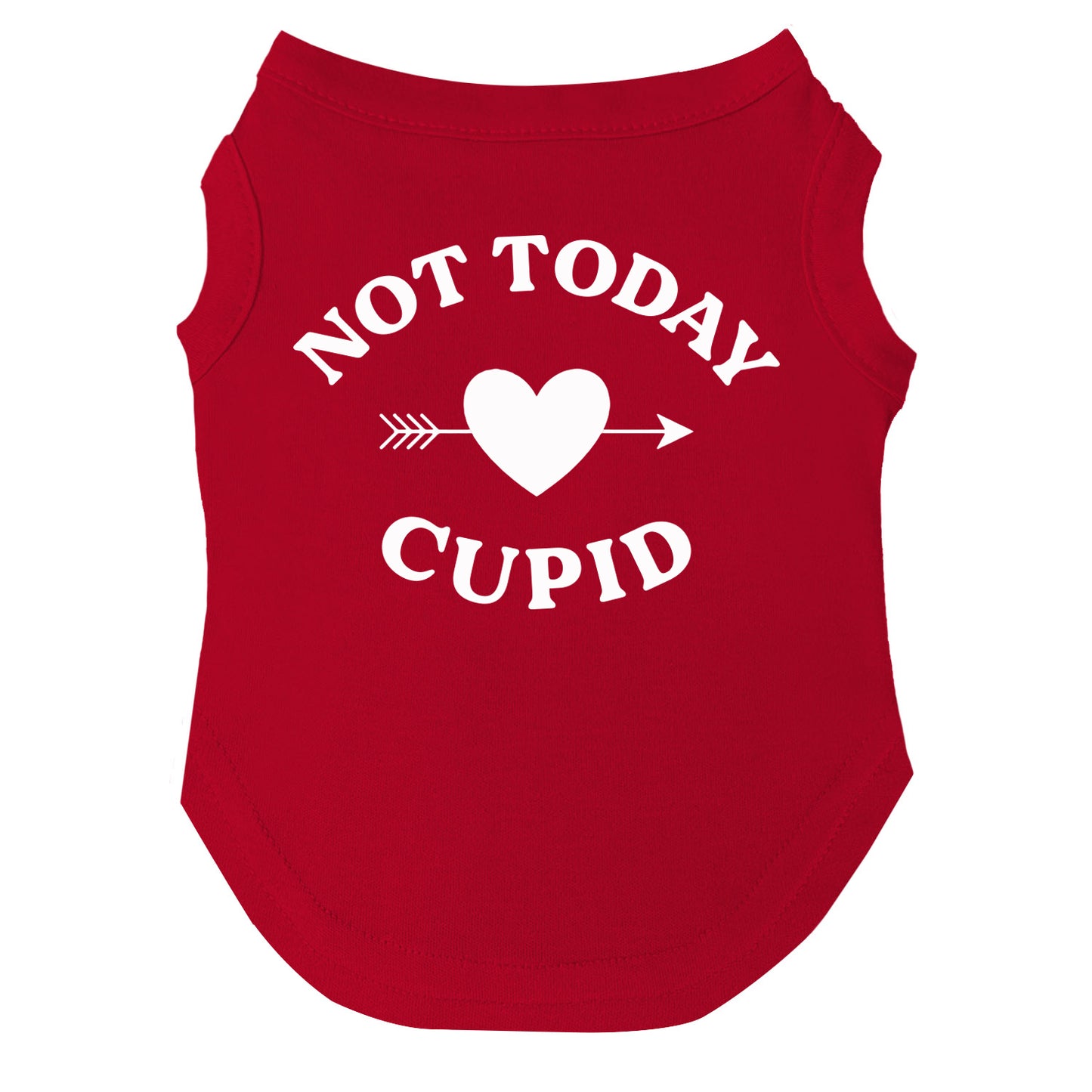 Not Today Cupid Valentine's Day Dog Tee