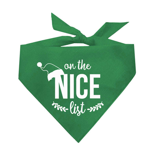 On The Nice List Christmas Dog Bandana