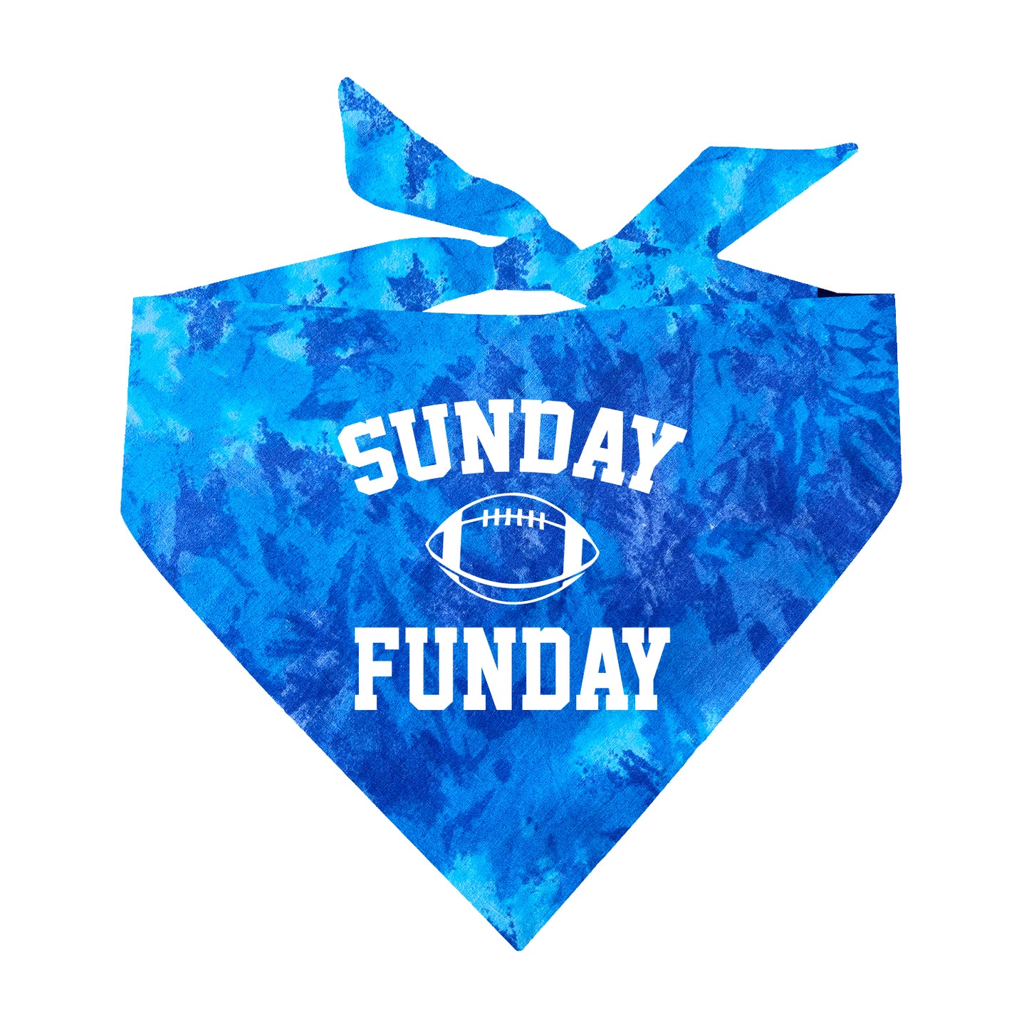 Sunday Funday Football Game Day Tie Dye Triangle Dog Bandana